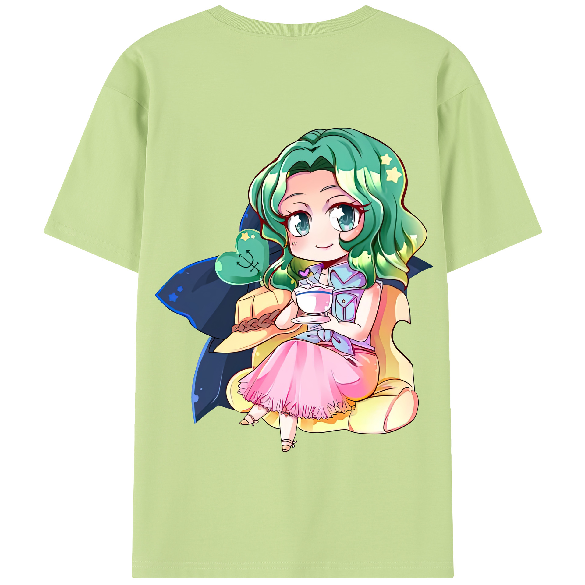 （画像用） 美少女戦士セーラームーン 海王 みちる（かいおう みちる） Sailor Moon Kaiou Michiru 綿100％半袖Tシャツ（背面プリント）